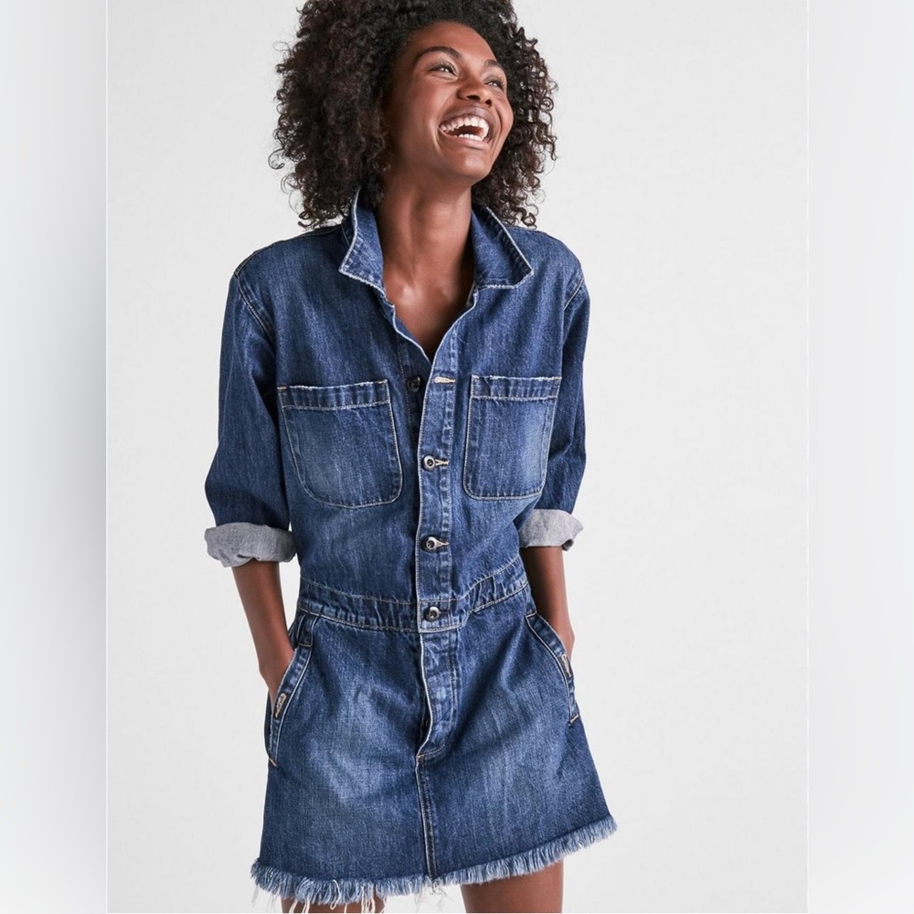 Lucky Brand Blue Denim Mini Dress